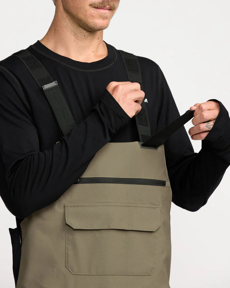 Load image into Gallery viewer, Volcom Men&#39;s Roan Bib Overall Snow Pants Military G1352608-MIL
