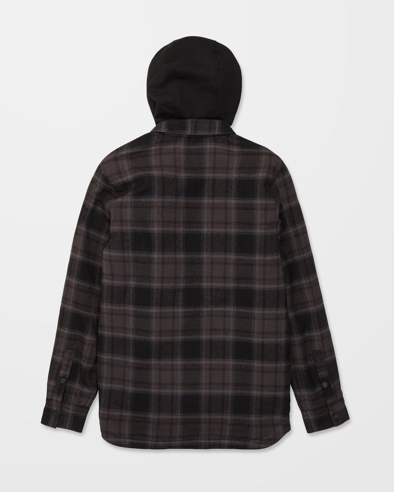 Load image into Gallery viewer, Volcom Men's Enson Insulated Riding Flannel Jacket Black G1652650-BLK
