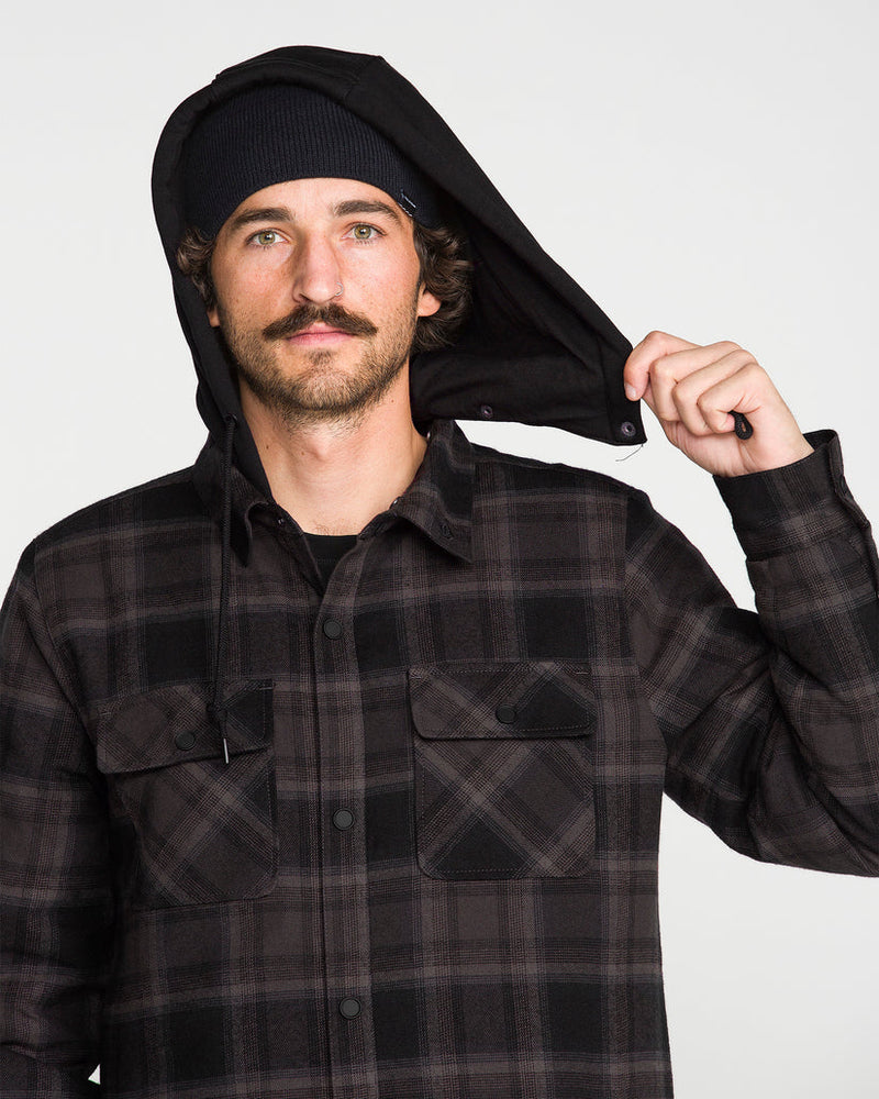 Load image into Gallery viewer, Volcom Men's Enson Insulated Riding Flannel Jacket Black G1652650-BLK
