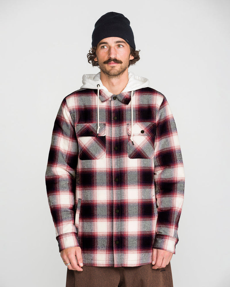 Load image into Gallery viewer, Volcom Men's Enson Insulated Riding Flannel Jacket Blue G1652650-BLU

