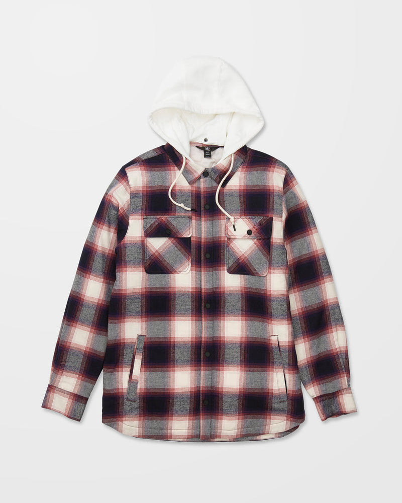 Load image into Gallery viewer, Volcom Men's Enson Insulated Riding Flannel Jacket Blue G1652650-BLU
