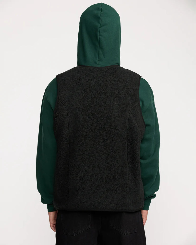 Load image into Gallery viewer, Volcom Men&#39;s Snowdrift Vest Fleece Black G1852600-BLK
