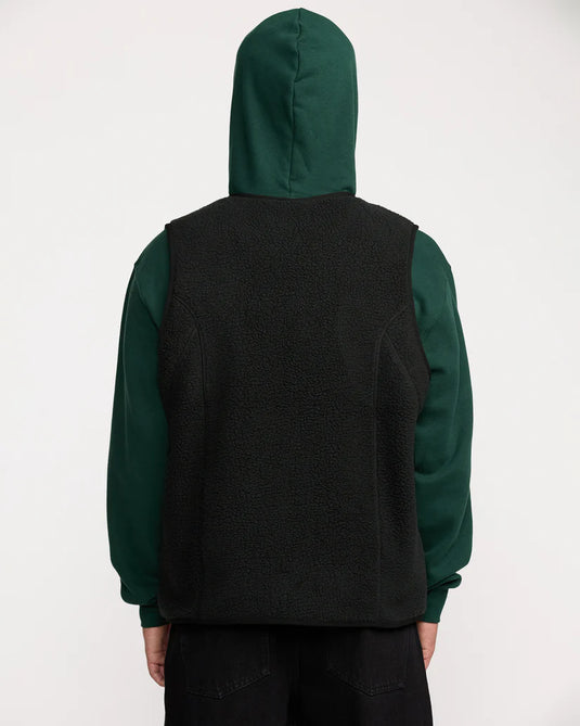 Volcom Men's Snowdrift Vest Fleece Black G1852600-BLK