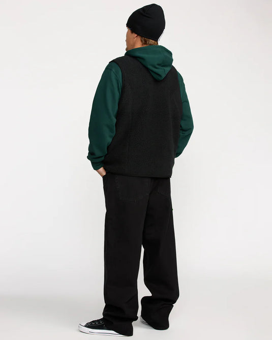 Volcom Men's Snowdrift Vest Fleece Black G1852600-BLK
