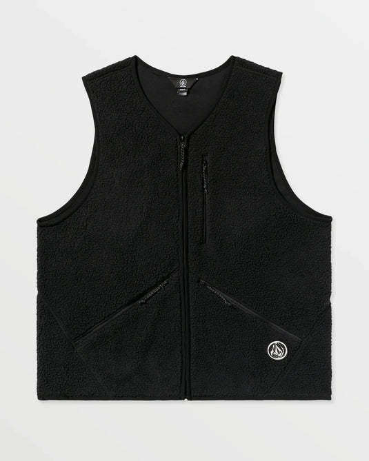 Volcom Men's Snowdrift Vest Fleece Black G1852600-BLK