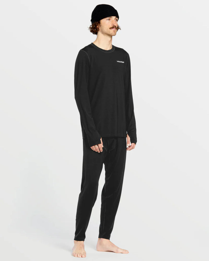 Load image into Gallery viewer, Volcom Men&#39;s Merino Blend Base Layer Top Black G2152501-BLK

