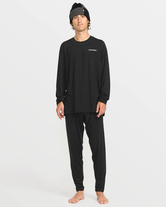 Volcom Men's Merino Blend Base Layer Top Black G2152501-BLK