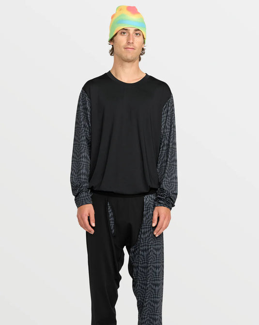 Volcom Men's V-Science Base Layer Top Black/Charcoal G2152502-BCH