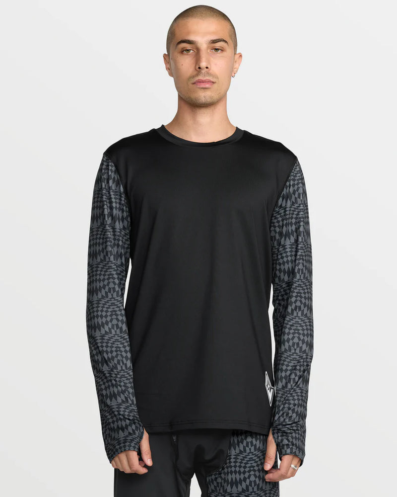 Load image into Gallery viewer, Volcom Men&#39;s V-Science Base Layer Top Black/Charcoal G2152502-BCH
