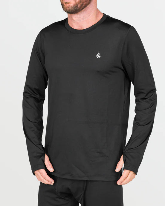 Volcom Men's V-Science Base Layer Top Black G2152502-BLK