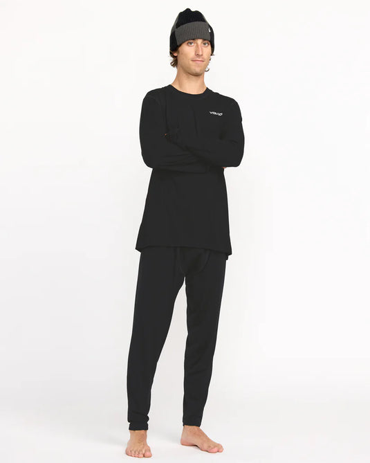 Volcom Men's Merino Blend Base Layer Pants Black G2252501-BLK
