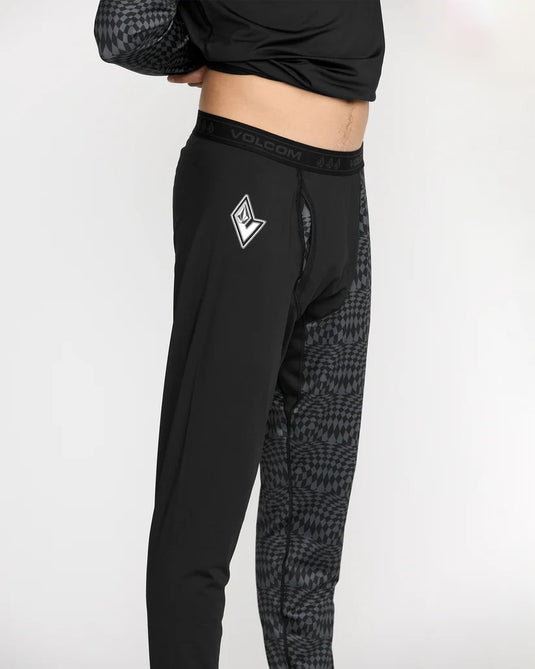 Volcom Men's V-Science Base Layer Pants Black/Charcoal G2252502-BCH