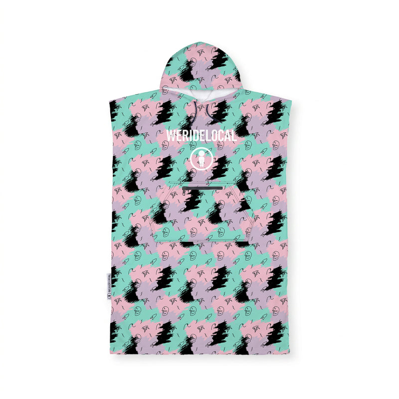 Load image into Gallery viewer, We Ride Local Unisex Groovy Rock Travel Poncho Multi PTGR_SS26
