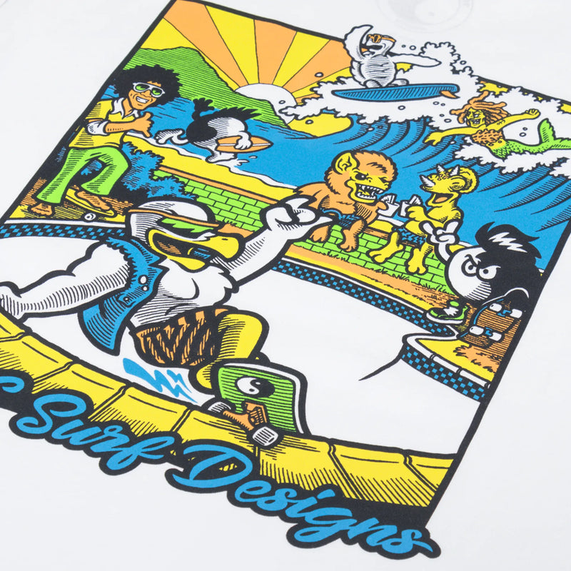 Load image into Gallery viewer, T&amp;C Men's Gnar Gull T-Shirt White TM4TS-1311
