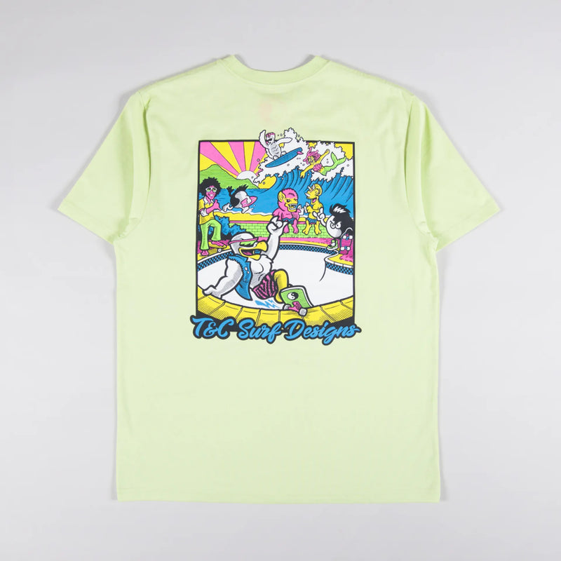 Load image into Gallery viewer, T&amp;C Men's Gnar Gull T-Shirt Washed Lime TM4TS-1337
