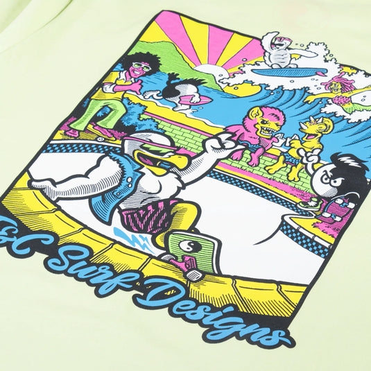 T&C Men's Gnar Gull T-Shirt Washed Lime TM4TS-1337