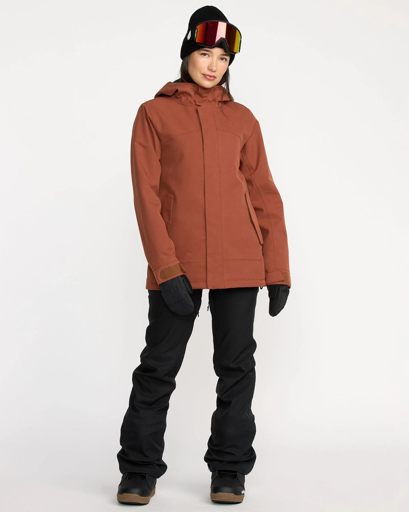 Load image into Gallery viewer, Volcom Women&#39;s Stoney Shadow Insulated Snow Jacket Henna H0452607-HEN
