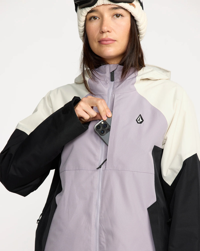 Load image into Gallery viewer, Volcom Women&#39;s Agate Insulated Snow Jacket Lavender Aura H0452608-LVA

