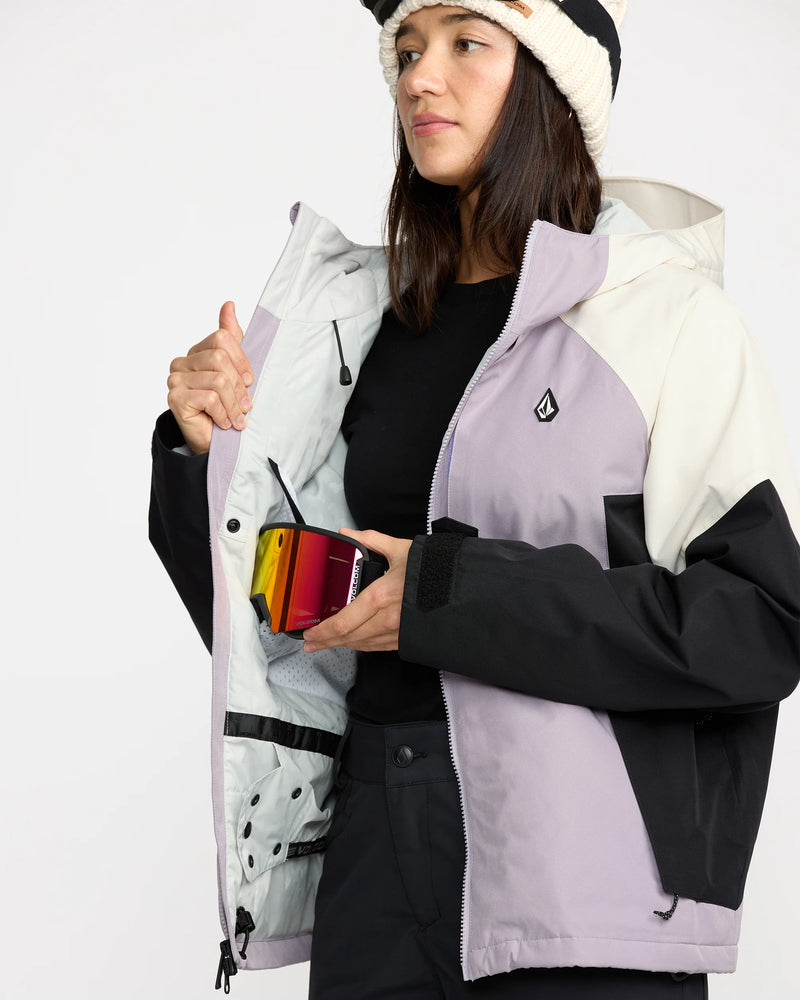 Load image into Gallery viewer, Volcom Women&#39;s Agate Insulated Snow Jacket Lavender Aura H0452608-LVA
