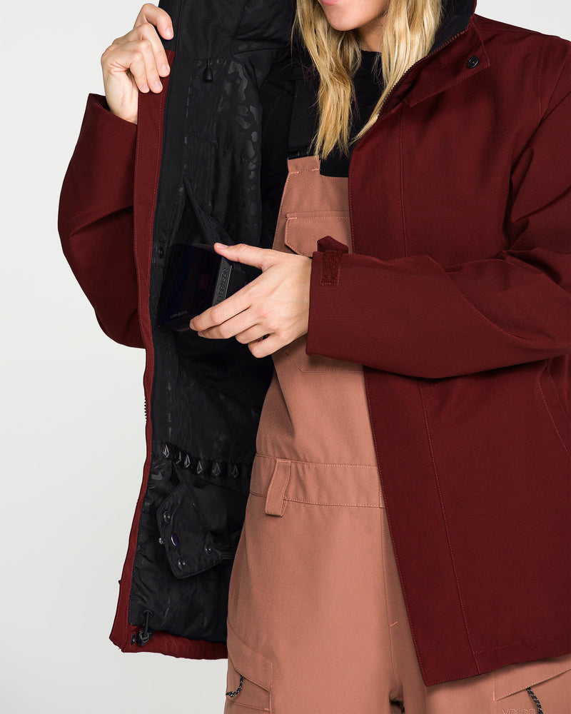 Load image into Gallery viewer, Volcom Women's Stoney Shadow Insulated Jacket Pinot H0452657-PN3

