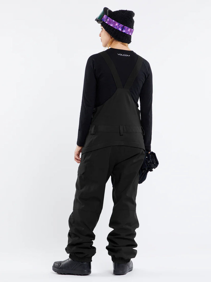 Load image into Gallery viewer, Volcom Women&#39;s Creston 3D Stretch Bib Overall Snow Pants Black H1252601-BLK
