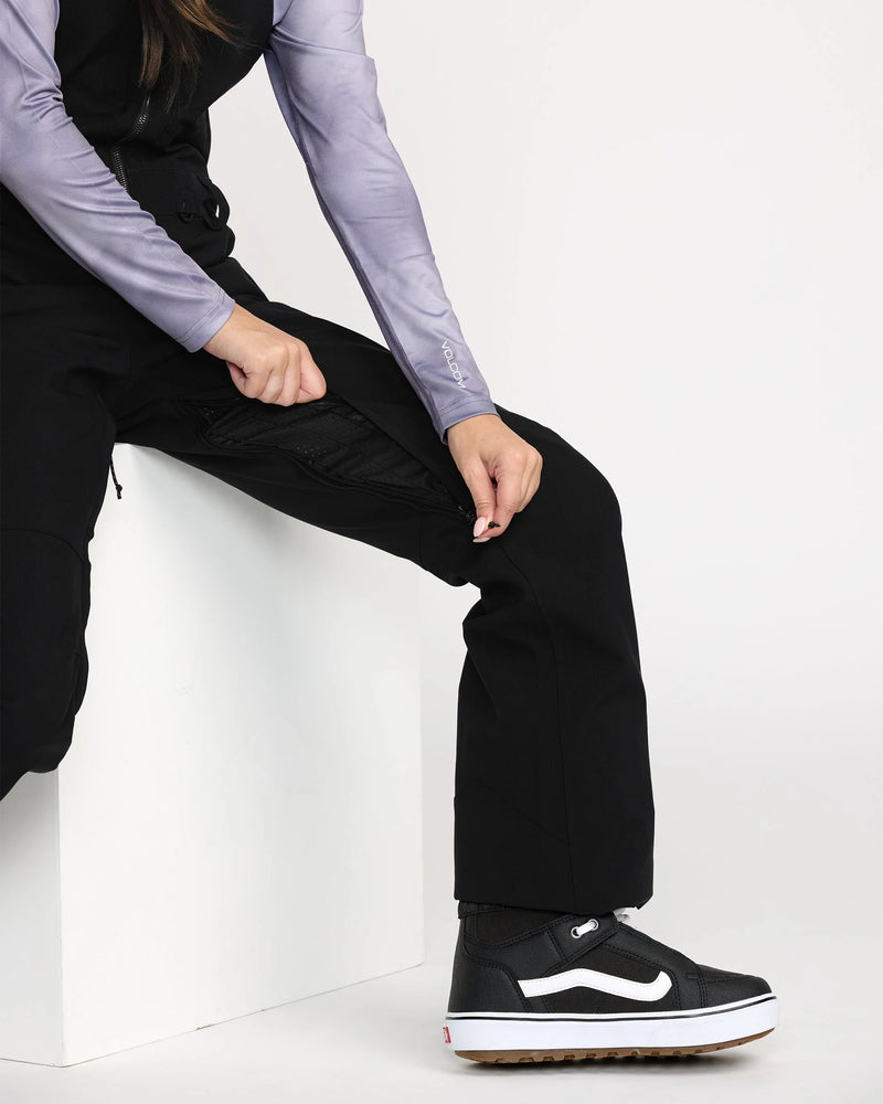 Load image into Gallery viewer, Volcom Women&#39;s Swift Bib Overall Snow Pants Black H1352606-BLK
