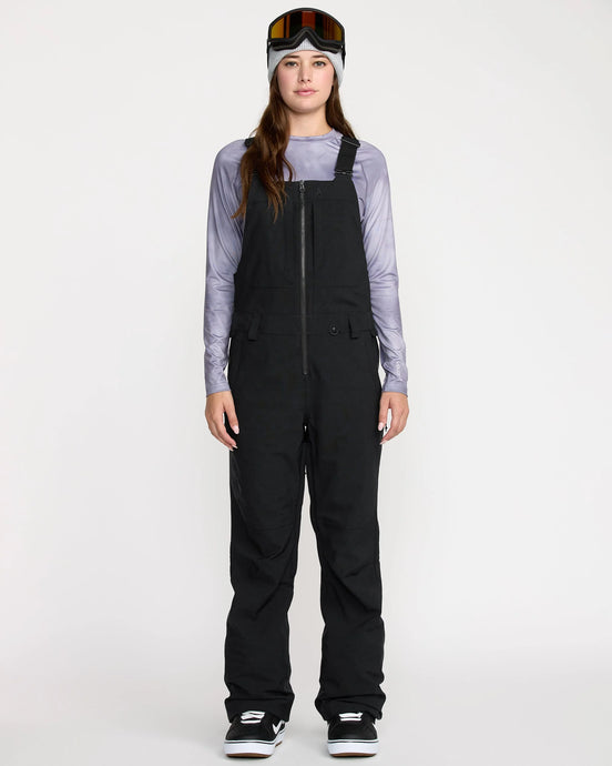 Volcom Women's Swift Bib Overall Snow Pants Black H1352606-BLK