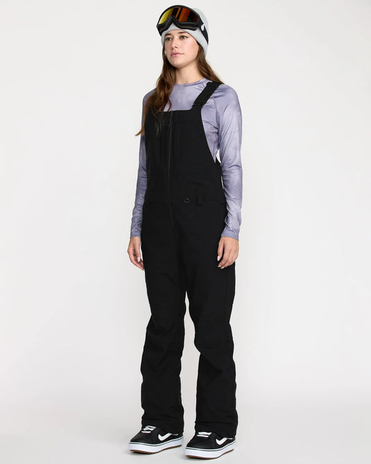 Volcom Women's Swift Bib Overall Snow Pants Black H1352606-BLK