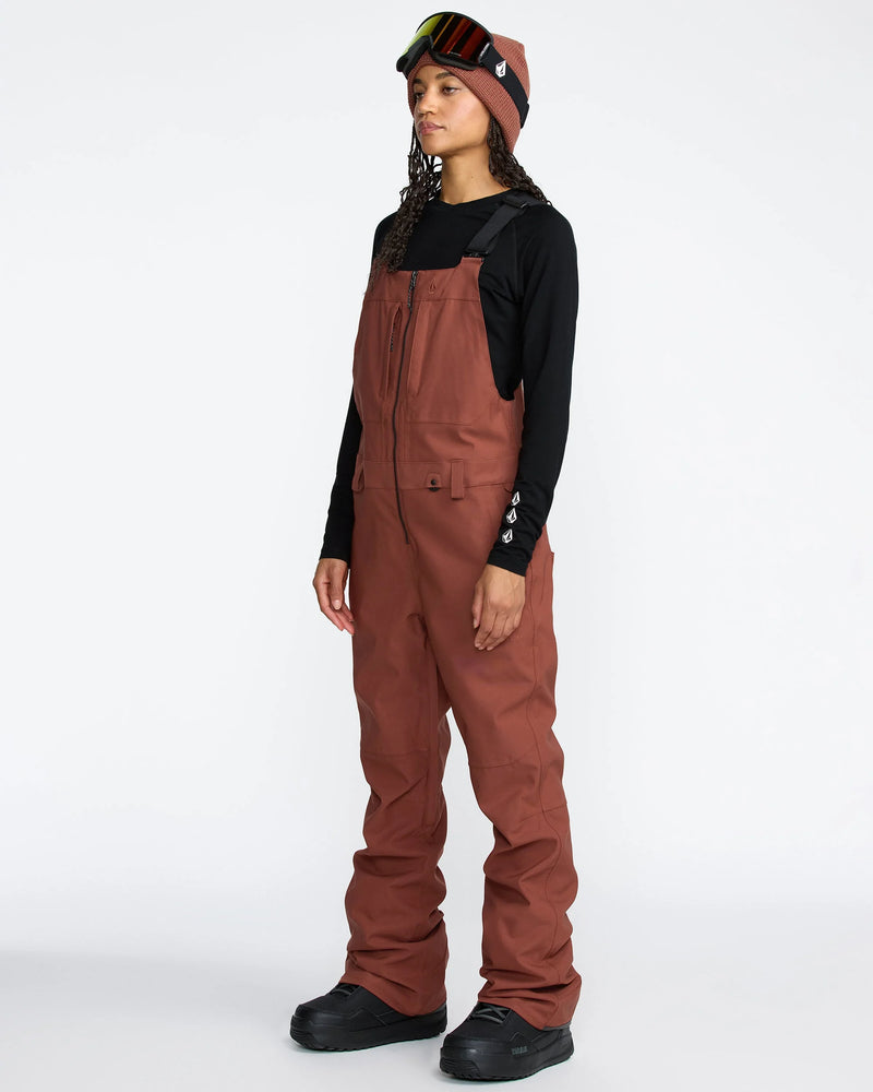 Load image into Gallery viewer, Volcom Women&#39;s Swift Bib Overall Snow Pants Henna H1352606-HEN
