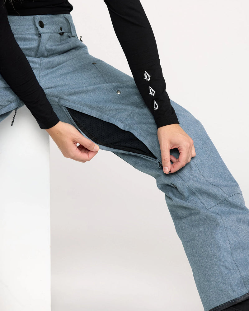 Load image into Gallery viewer, Volcom Women&#39;s Pollock Snow Pants Denim H1352608-DEN
