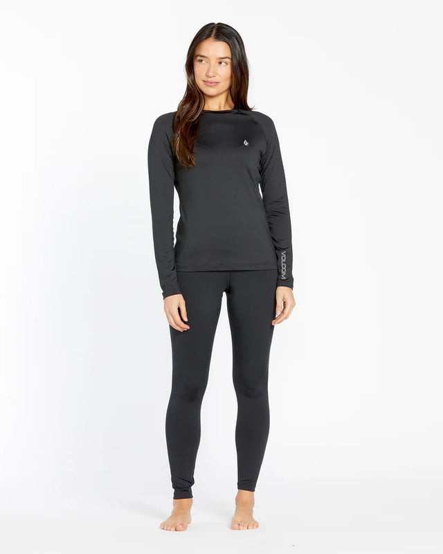 Load image into Gallery viewer, Volcom Women&#39;s V-Science Base Layer Top Black H2152502-BLK
