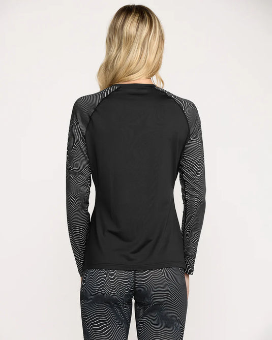 Volcom Women's V-Science Base Layer Top Black White H2152502-BWH