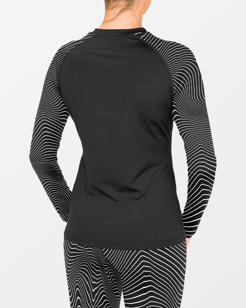 Load image into Gallery viewer, Volcom Women&#39;s V-Science Base Layer Top Black White H2152502-BWH
