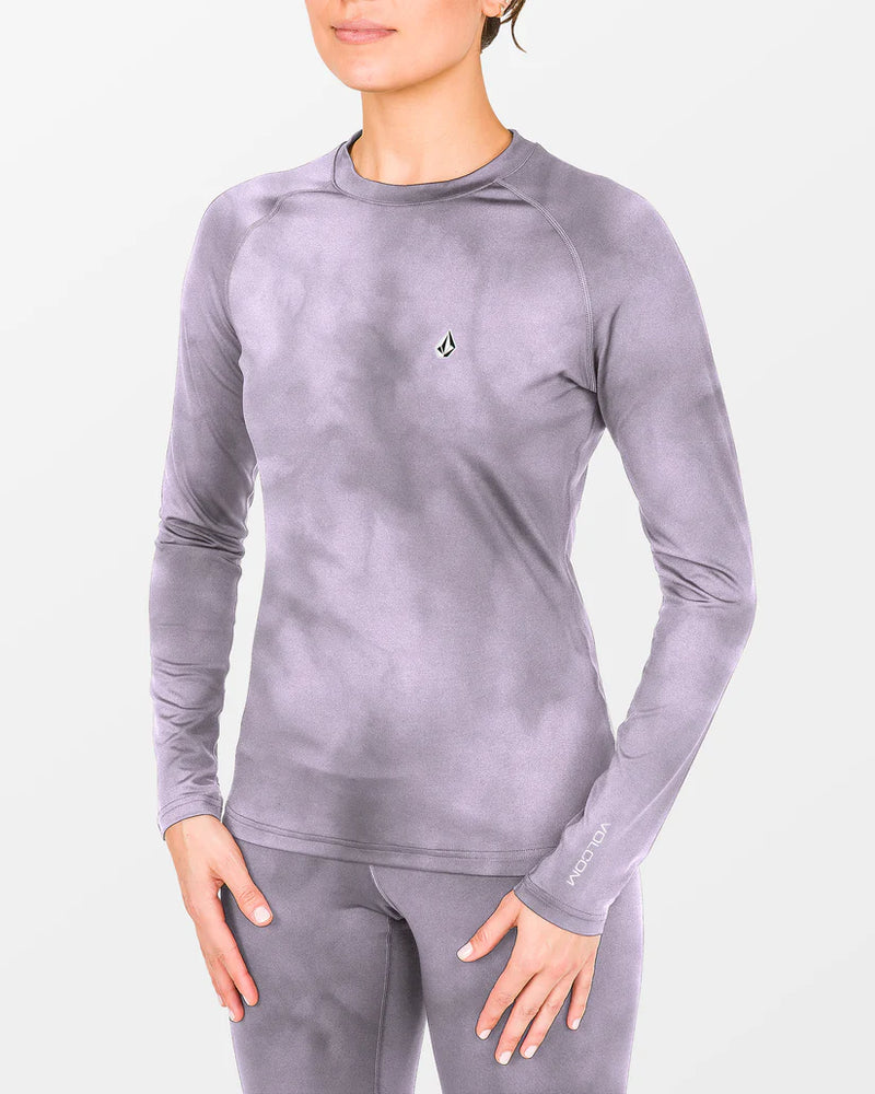 Load image into Gallery viewer, Volcom Women&#39;s V-Science Base Layer Top Lavender Aura H2152502-LVA

