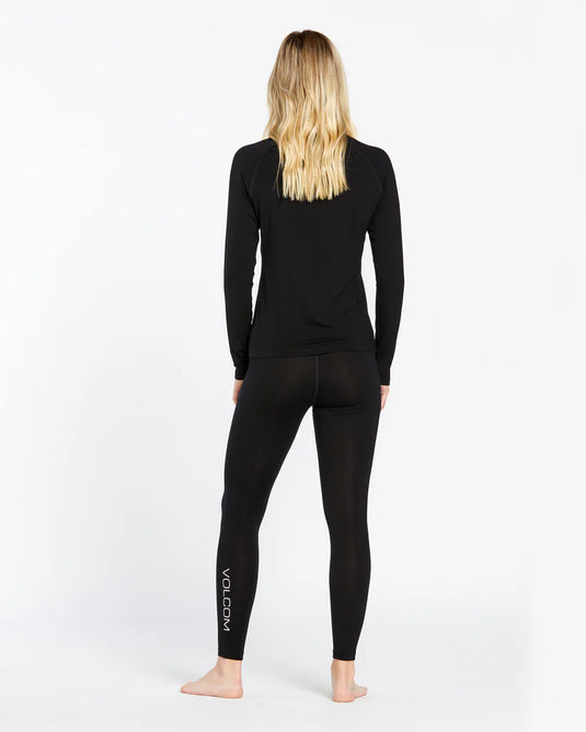 Volcom Women's Merino Blend Base Layer Pants Black H2252501-BLK