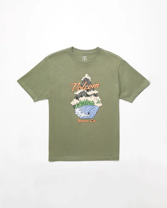 Volcom Kid's Pnw T-Shirt Light Olive HA412VB8_LTO