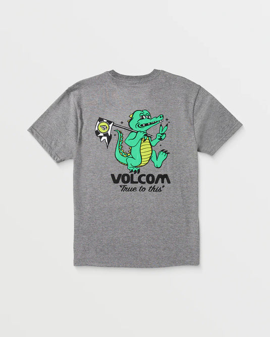 Volcom Kid's Gatomation T-Shirt Grey Heather HA418VB8_GHT