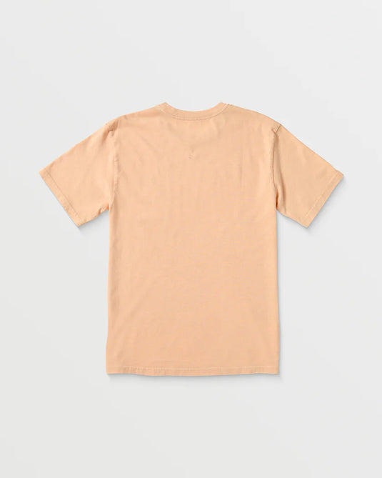 Volcom Kid's Solid Stone Emb T-Shirt Peach HA456VB8_PCH