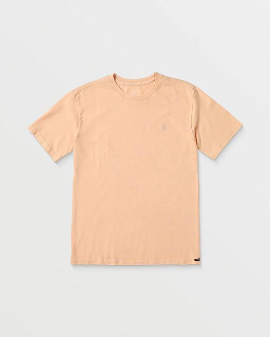 Volcom Kid's Solid Stone Emb T-Shirt Peach HA456VB8_PCH