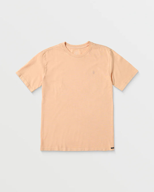 Volcom Kid's Solid Stone Emb T-Shirt Peach HA456VB8_PCH