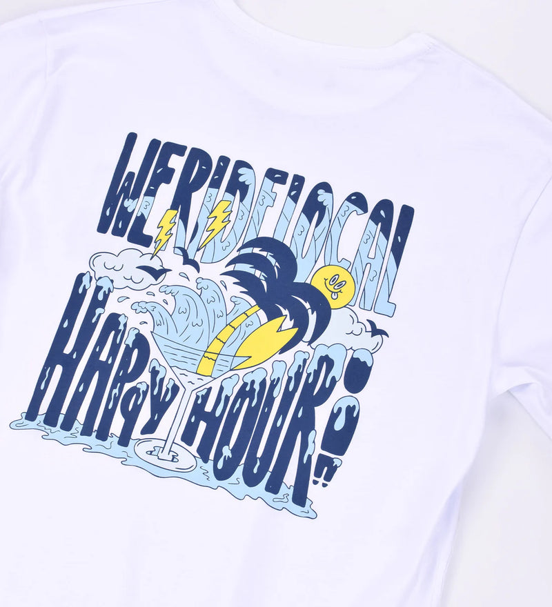 Load image into Gallery viewer, We Ride Local Men's Happy Hour T-Shirt White MTHHW_SS26
