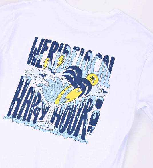 We Ride Local Men's Happy Hour T-Shirt White MTHHW_SS26