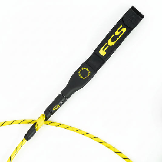 FCS Freedom Helix Surf Leash Comp 6 ft Cyber Lime FHCA-CBL-06F