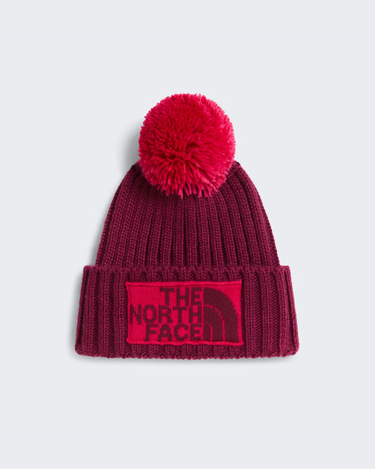 The North Face Women's Heritage Ski Tuke Beanie Burgundy Crush/Lali Guran NF0A7WJORGW
