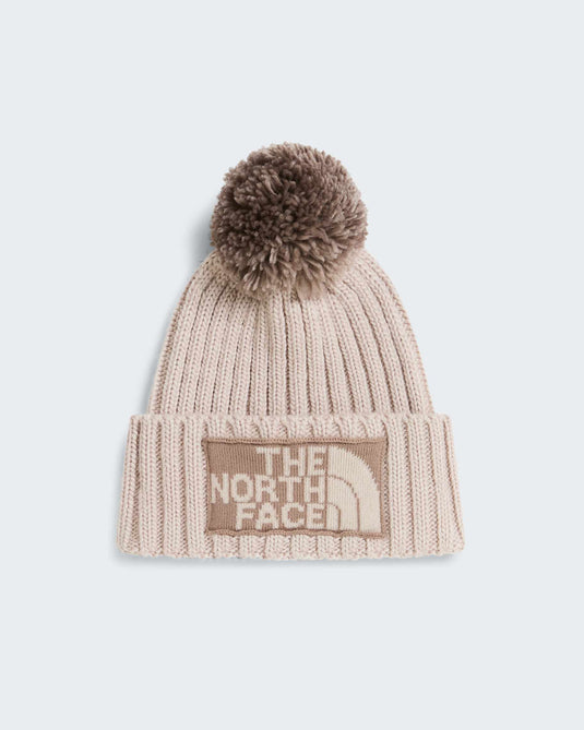 The North Face Women's Heritage Ski Tuke Beanie Timeless Taupe/Garnet NF0A7WJOSN4