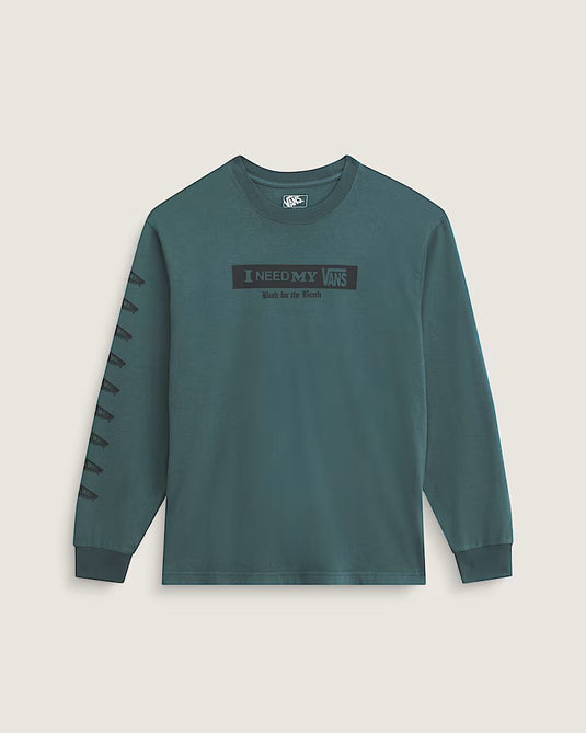 Vans Men's I Need My Long Sleeve T-Shirt Mossy Olive Green VN000SRDFRJ