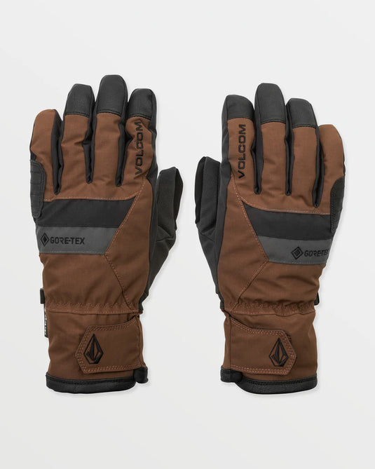 Volcom Men's Cp2 Gore-Tex Snow Gloves Brown J6852604-BRN