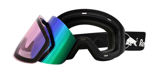 Red Bull Unisex Spect Jamm Black Snow Goggles Brown/Green Mirror JAMM-09GR3