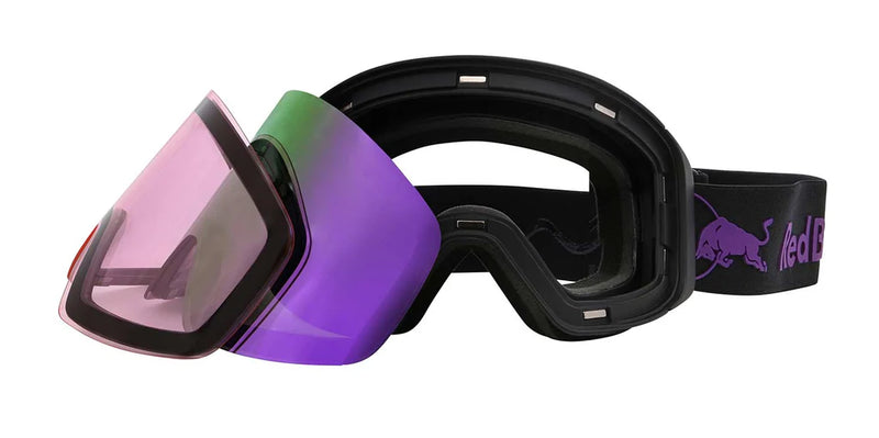 Load image into Gallery viewer, Red Bull Unisex Spect Jamm Black Snow Goggles Green/Purple Mirror JAMM-13PU2
