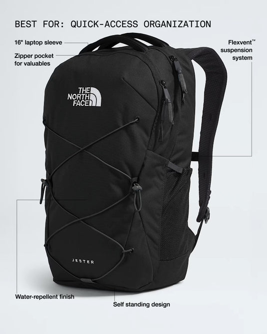 The North Face Unisex Jester 28L Backpack TNF Black NF0A3VXF4H0